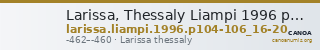 Larissa, Thessaly Liampi 1996 pp. 104-106, 16-20 — CANOA