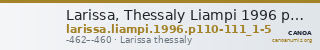 Larissa, Thessaly Liampi 1996 pp. 110-111, 1-5 — CANOA