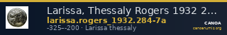 Larissa, Thessaly Rogers 1932 284-287a — CANOA