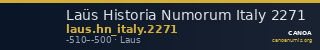 Laüs Historia Numorum Italy 2271 — CANOA