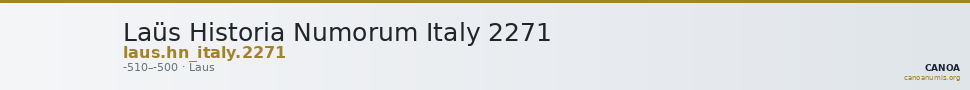 Laüs Historia Numorum Italy 2271 — CANOA