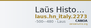 Laüs Historia Numorum Italy 2273 — CANOA