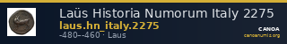 Laüs Historia Numorum Italy 2275 — CANOA