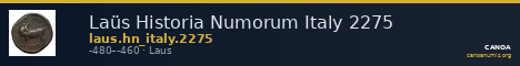 Laüs Historia Numorum Italy 2275 — CANOA