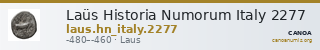 Laüs Historia Numorum Italy 2277 — CANOA