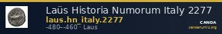 Laüs Historia Numorum Italy 2277 — CANOA