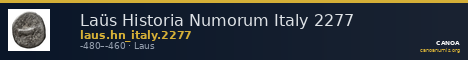 Laüs Historia Numorum Italy 2277 — CANOA