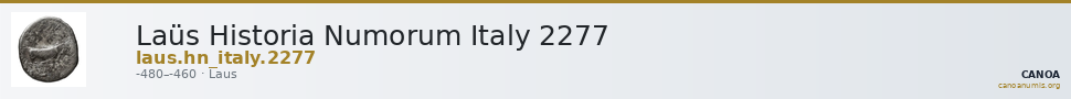 Laüs Historia Numorum Italy 2277 — CANOA
