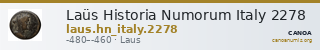Laüs Historia Numorum Italy 2278 — CANOA