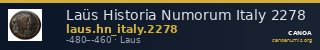 Laüs Historia Numorum Italy 2278 — CANOA