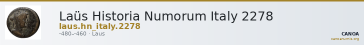 Laüs Historia Numorum Italy 2278 — CANOA