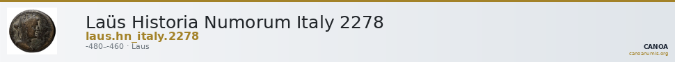 Laüs Historia Numorum Italy 2278 — CANOA