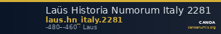 Laüs Historia Numorum Italy 2281 — CANOA