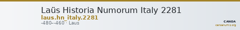 Laüs Historia Numorum Italy 2281 — CANOA