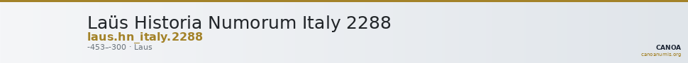 Laüs Historia Numorum Italy 2288 — CANOA