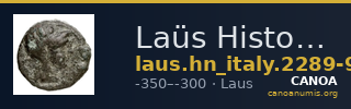 Laüs Historia Numorum Italy 2289-96 — CANOA