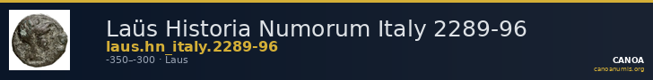 Laüs Historia Numorum Italy 2289-96 — CANOA