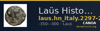 Laüs Historia Numorum Italy 2297-2300 — CANOA