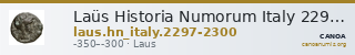 Laüs Historia Numorum Italy 2297-2300 — CANOA