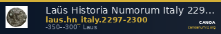 Laüs Historia Numorum Italy 2297-2300 — CANOA