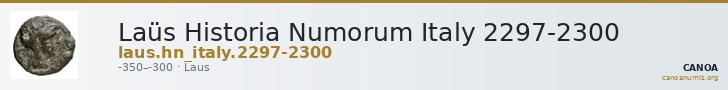 Laüs Historia Numorum Italy 2297-2300 — CANOA