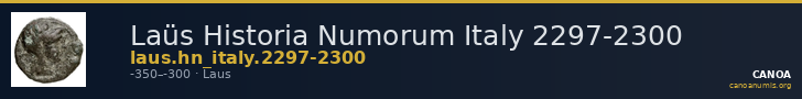 Laüs Historia Numorum Italy 2297-2300 — CANOA