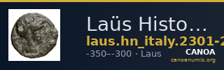 Laüs Historia Numorum Italy 2301-2 — CANOA