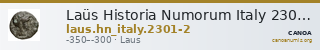 Laüs Historia Numorum Italy 2301-2 — CANOA