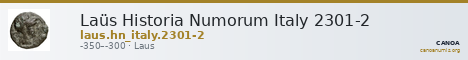 Laüs Historia Numorum Italy 2301-2 — CANOA