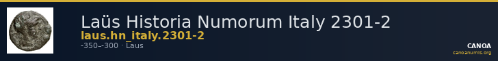 Laüs Historia Numorum Italy 2301-2 — CANOA