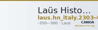 Laüs Historia Numorum Italy 2303-4 — CANOA
