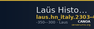 Laüs Historia Numorum Italy 2303-4 — CANOA