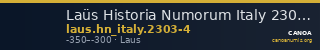 Laüs Historia Numorum Italy 2303-4 — CANOA