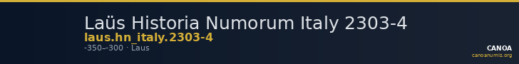 Laüs Historia Numorum Italy 2303-4 — CANOA