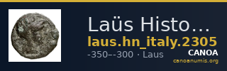 Laüs Historia Numorum Italy 2305 — CANOA