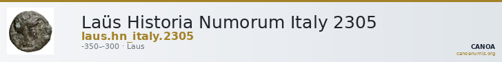 Laüs Historia Numorum Italy 2305 — CANOA