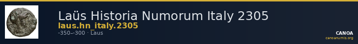 Laüs Historia Numorum Italy 2305 — CANOA