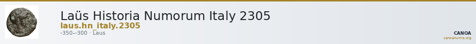 Laüs Historia Numorum Italy 2305 — CANOA