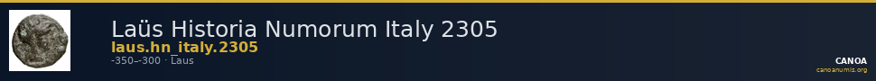 Laüs Historia Numorum Italy 2305 — CANOA