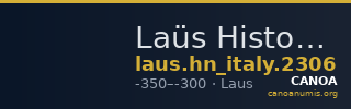 Laüs Historia Numorum Italy 2306 — CANOA
