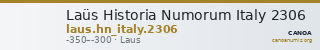 Laüs Historia Numorum Italy 2306 — CANOA
