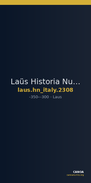 Laüs Historia Numorum Italy 2308 — CANOA