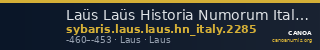 Laüs Laüs Historia Numorum Italy 2285 — CANOA