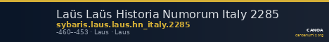 Laüs Laüs Historia Numorum Italy 2285 — CANOA