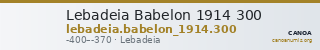 Lebadeia Babelon 1914 300 — CANOA