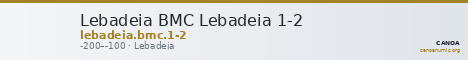 Lebadeia BMC Lebadeia 1-2 — CANOA