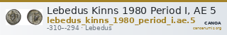 Lebedus Kinns 1980 Period I, AE 5 — CANOA