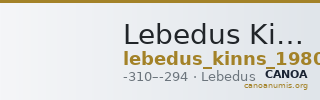 Lebedus Kinns 1980 Period I, AR IB — CANOA