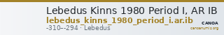 Lebedus Kinns 1980 Period I, AR IB — CANOA