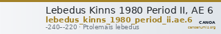 Lebedus Kinns 1980 Period II, AE 6 — CANOA